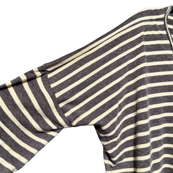 FP Beach | Free People Stripe Oversized Dropped Shoulder Scoop Neckline Boho Top - Picture 5 of 9